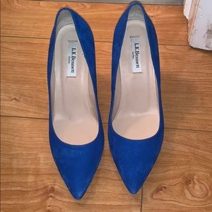 L.K. Bennett Blue Suede Pump